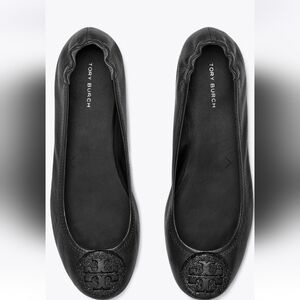 Tory Burch Black Minnie Travel Ballet w/Pave Size 9